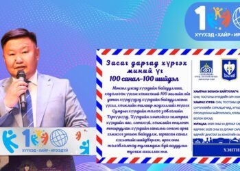 ЗАСАГ ДАРГАД ХҮРГЭХ МИНИЙ ҮГ 100 САНАЛ-100 ШИЙДЭЛ